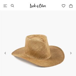 Lack of color straw cowboy hat